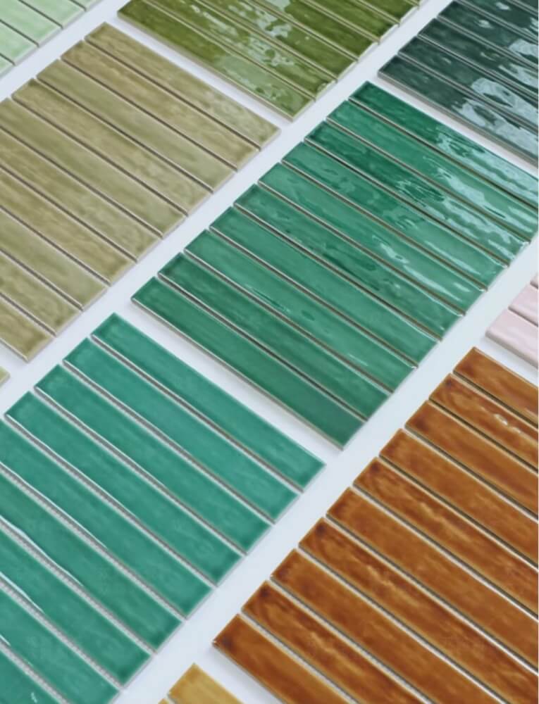โมเสค TIMELESS TILES รุ่น PAINTIO 31 X 21.4 ซม. สีเขียว LEAVE GREEN ผิวเงา
